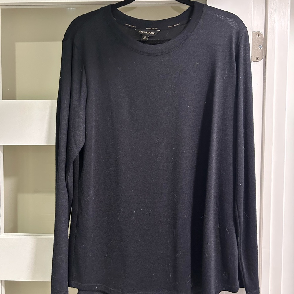 Banana Republic Black Long Sleeve Tee